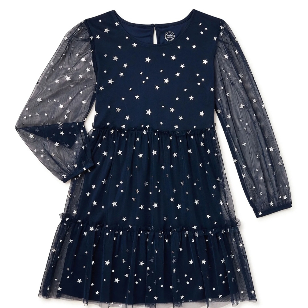 Wonder Nation Foil Mesh Dress.